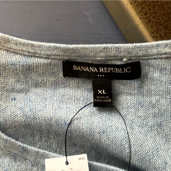 Banana Republic Light Blue Heather Crewneck Sweater XL - Picture 3 of 4